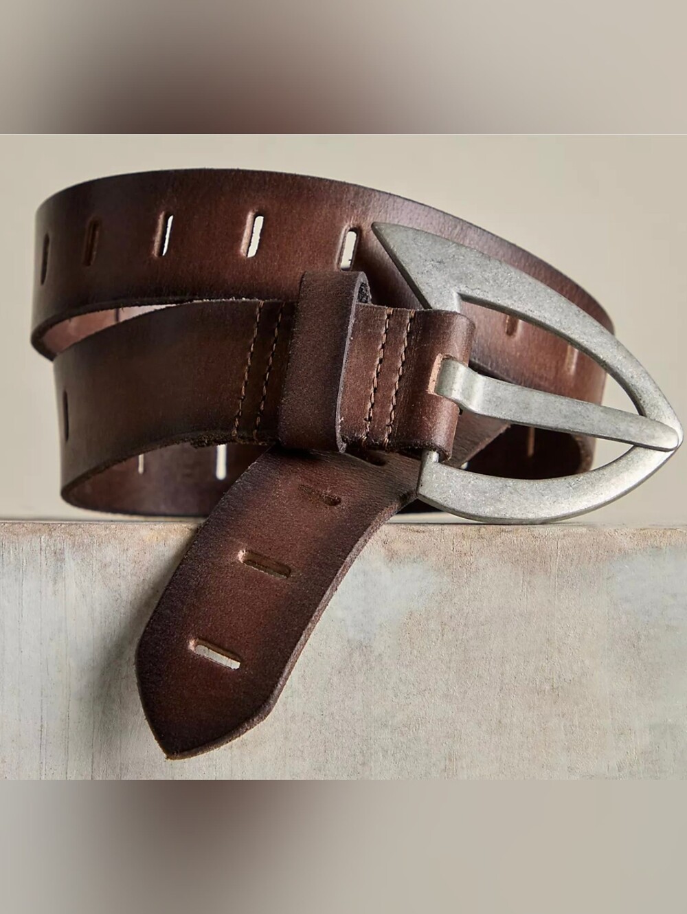 We The Free Noa 100% Leather Belt S/M Color Bitter Bark